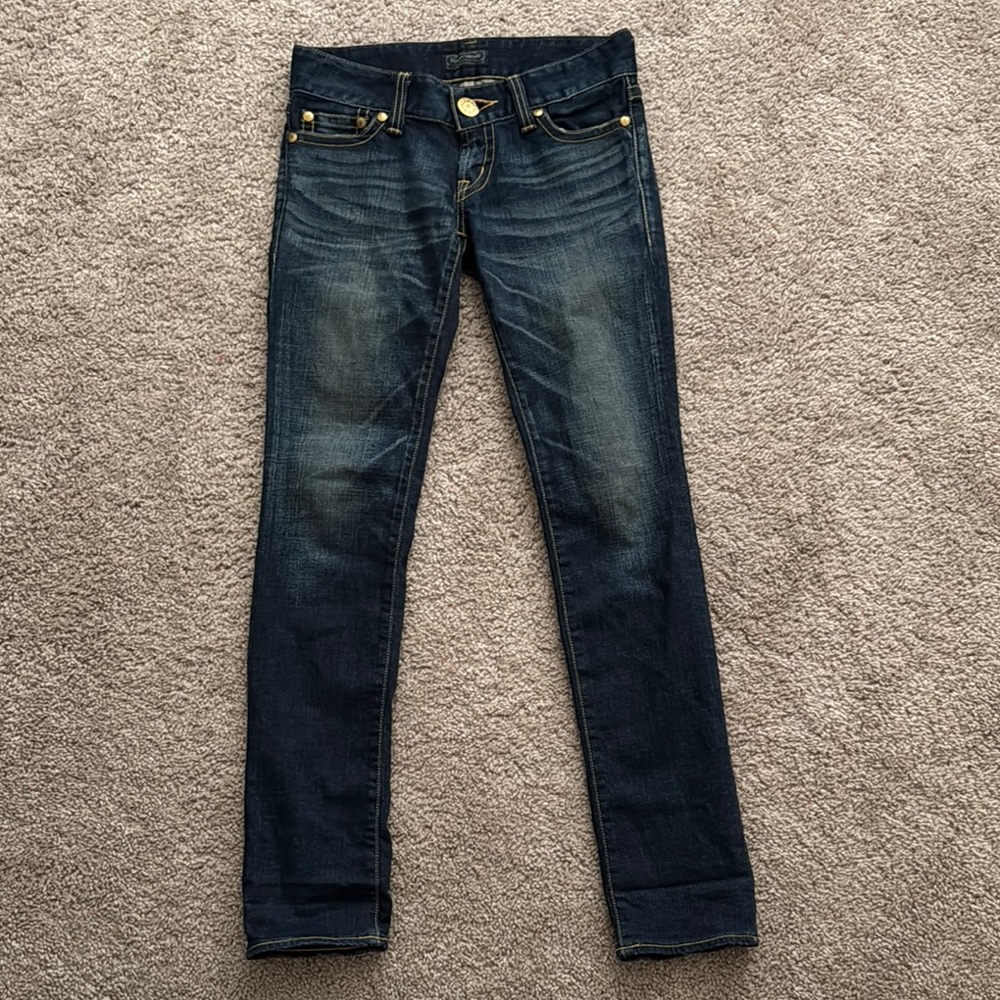 Moussy Blue Skinny Jeans with Vintage Wash